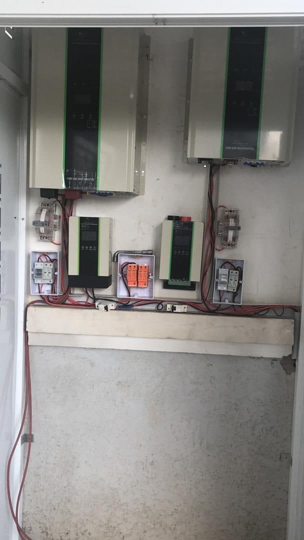 Dual inverters with MPPT controllers and surge protection