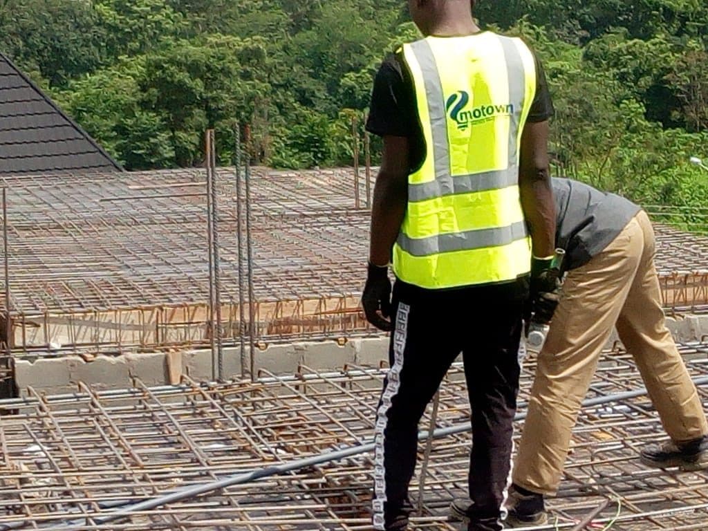 Marking service routes on the reinforcement deck