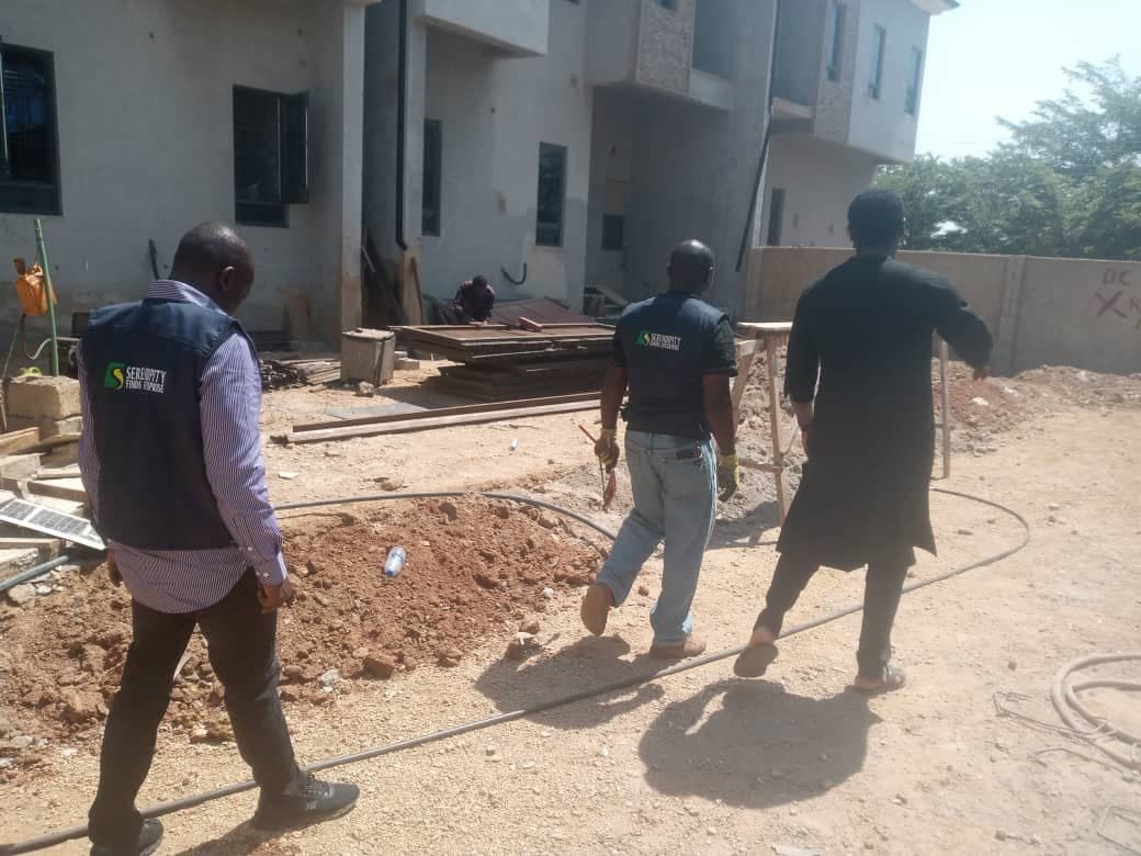 Site walk during structural works