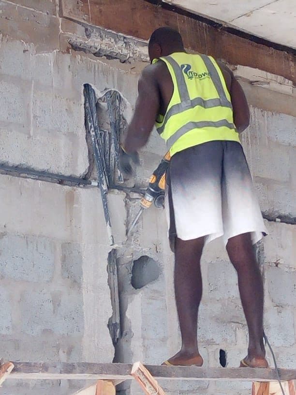 Chasing a wall for a new cable route
